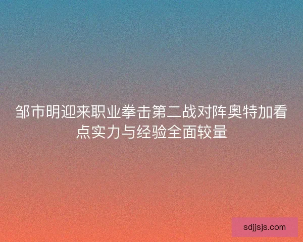 邹市明迎来职业拳击第二战对阵奥特加看点实力与经验全面较量