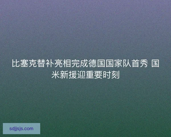比塞克替补亮相完成德国国家队首秀 国米新援迎重要时刻